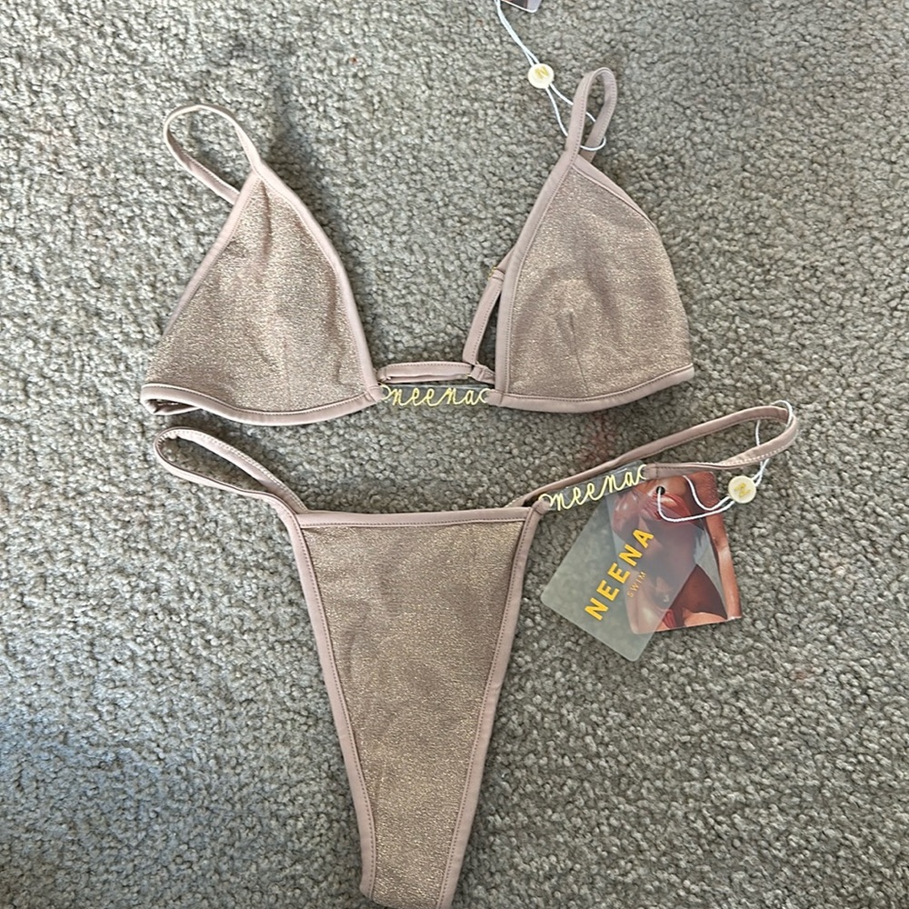 Sparkly nude bikini
